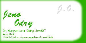 jeno odry business card